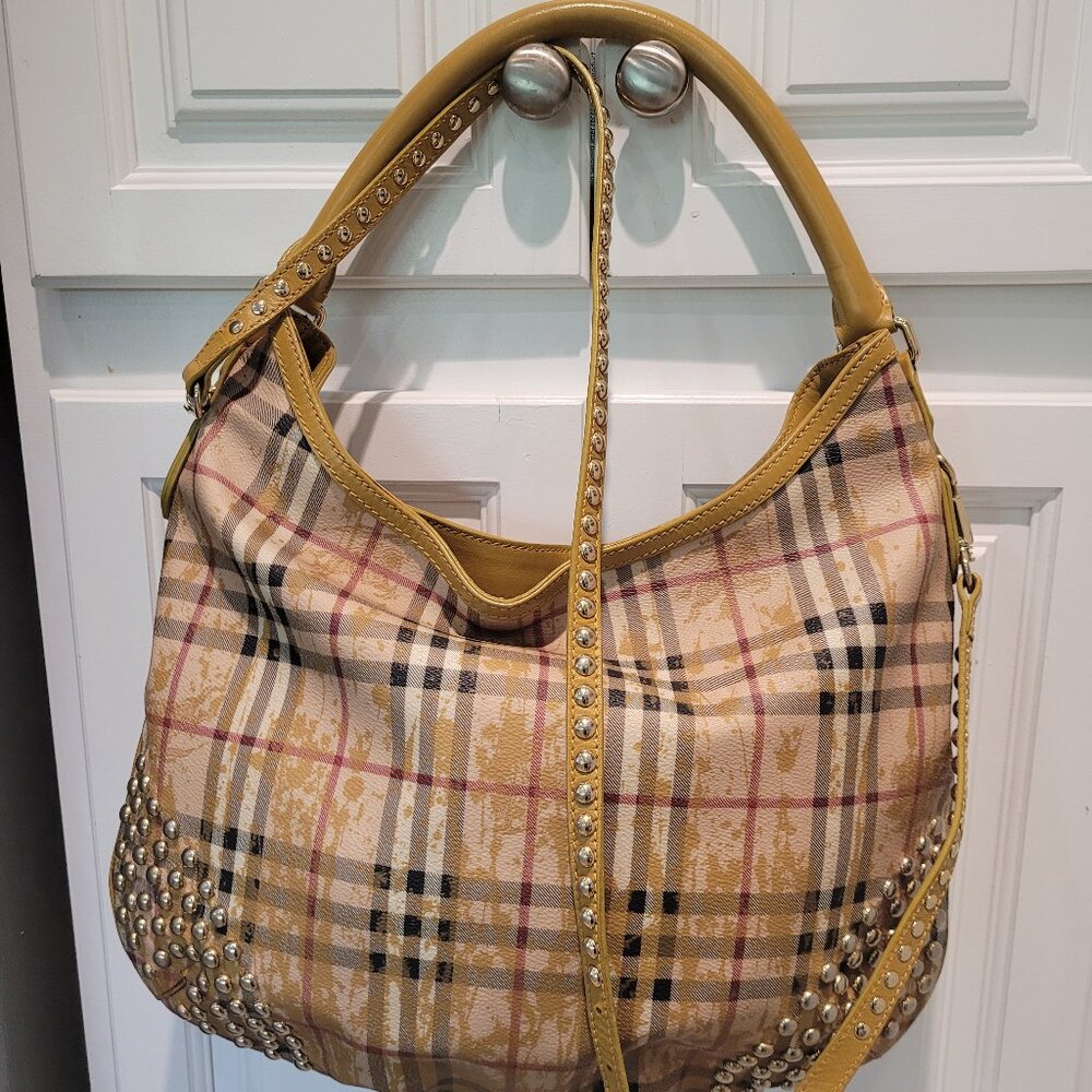 Burberry Nova Check Studded Special Edition 2 Way Bag/Crossbody Strap